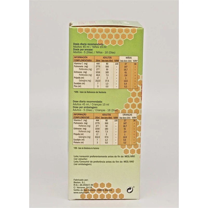 Jarabe Propoleo con Vitamina C 250 ml | Sotya