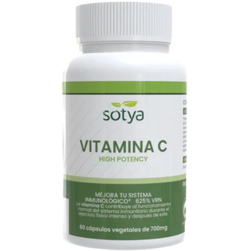 Vitamin C High Potency 700 mg 60 Capsulas | Sotya