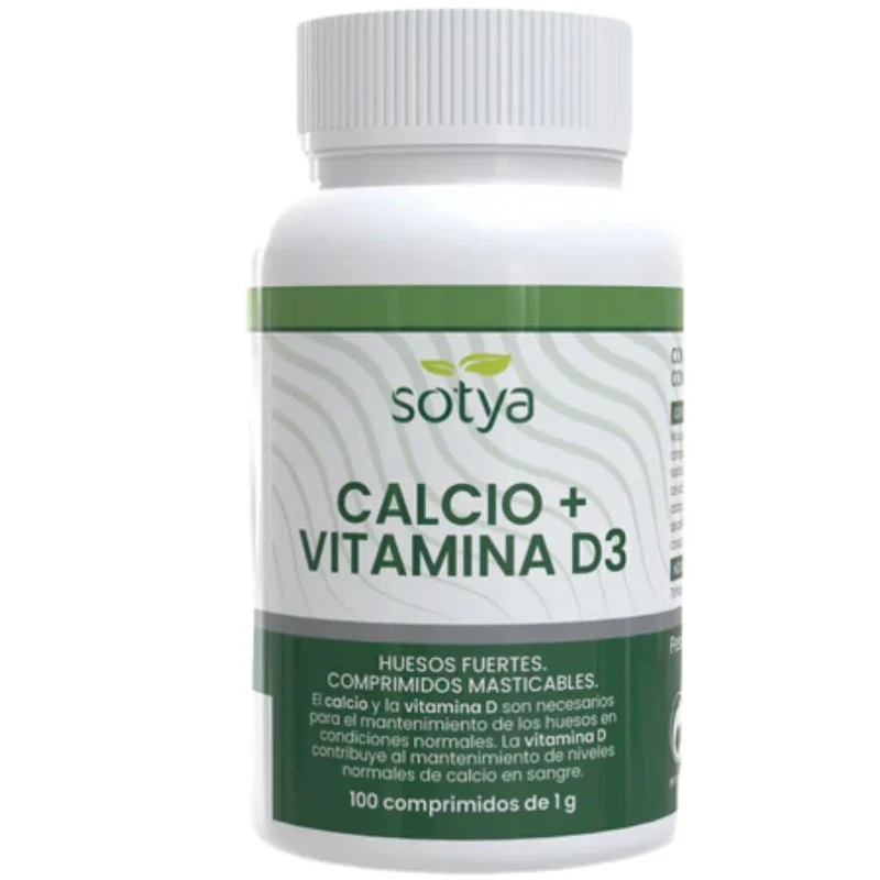 Calcio con Vitamina D3 Masticable 100 Comprimidos | Sotya