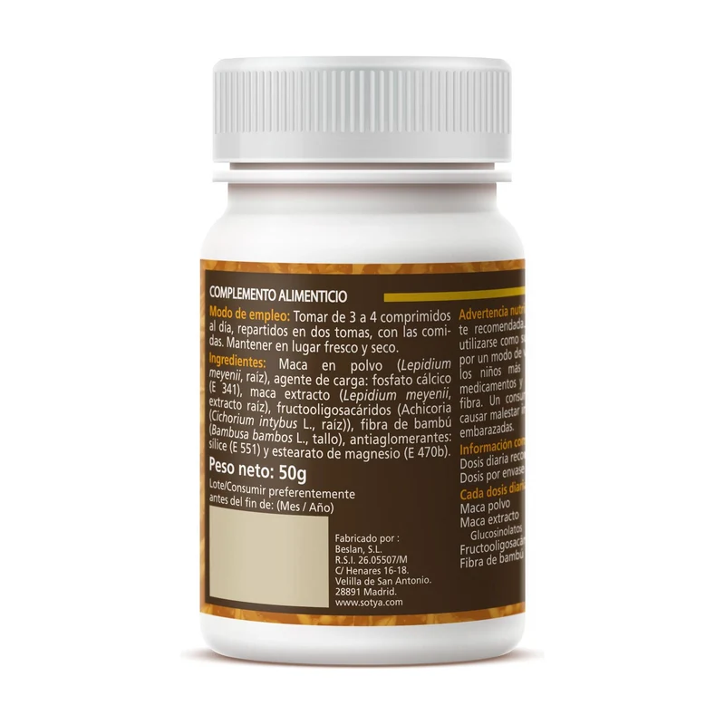 Maca 100 Comprimidos | Sotya