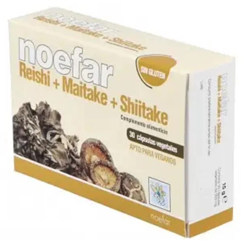 Reishi Maitake y Shitake 30 Capsulas | Noefar