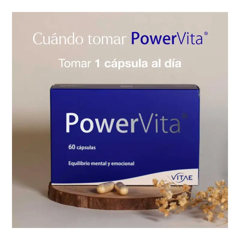 PowerVita 60 cápsulas - Con Ashwagandha, magnesio y GABA