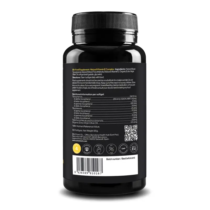 Zenement Vitamin E Natural Complex, 120 softgels