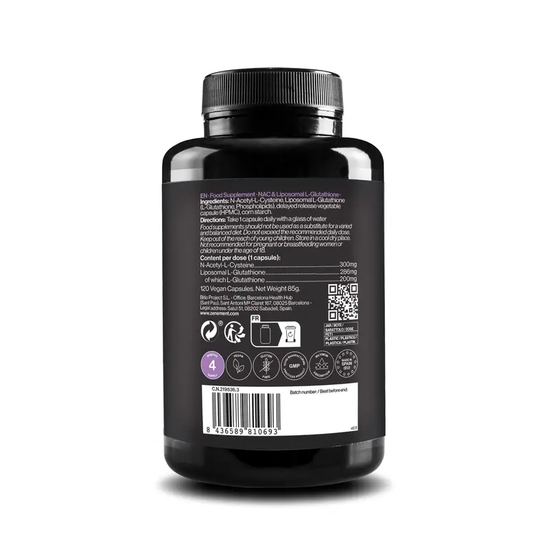 Zenement Nac & L-Glutathione Liposomal, 120 vegan capsules