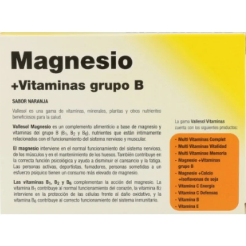 Magnesio + Vitamina B 24 Comprimidos | Vallesol