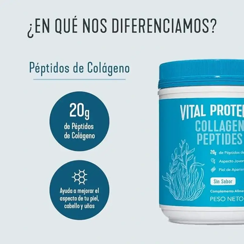 Vital Proteins Pack Colágeno Péptidos 567 g + 10 Sobres Sabor Neutro