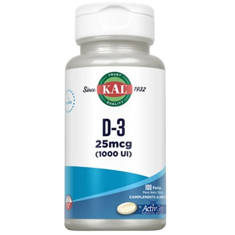 Vitamina D3 1000 ui 100 Perlas | KAL