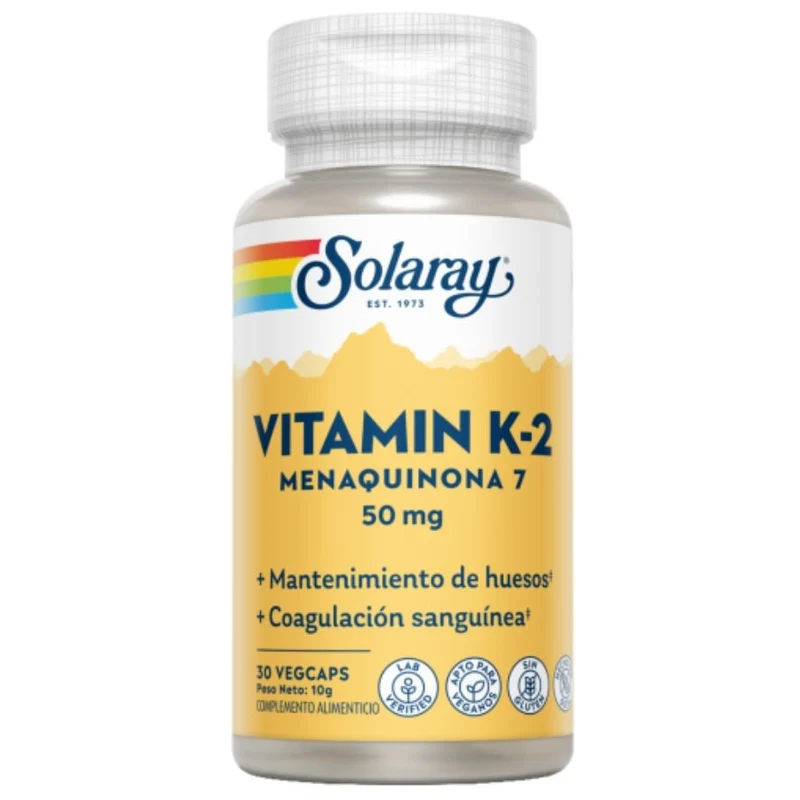 Vitamin K2 Menaquinone 7 30 Capsulas | Solaray
