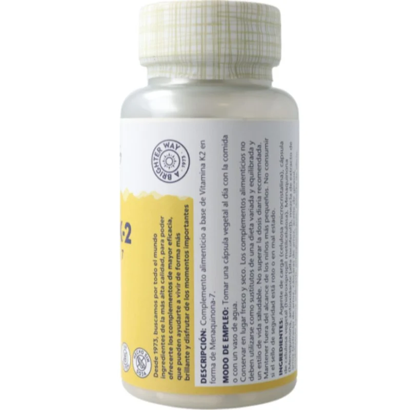 Vitamin K2 Menaquinone 7 30 Capsulas | Solaray