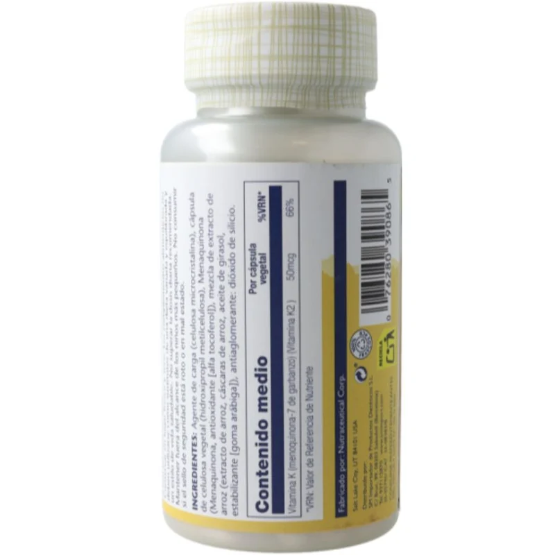 Vitamin K2 Menaquinone 7 30 Capsulas | Solaray
