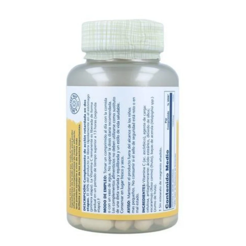 Vitamina C 1000 Mg 100 Tabletas | Solaray