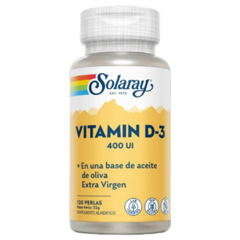 Vitamina D3 400 Iu 120 Perlas | Solaray