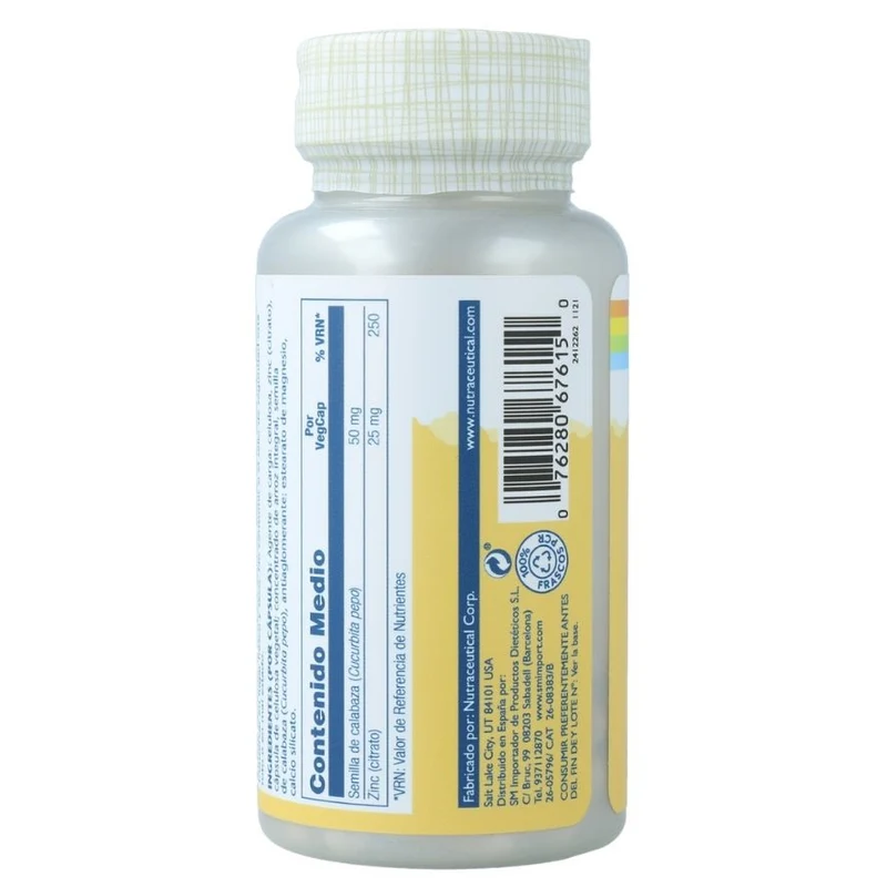 Zinc 50 Mg 60 Capsulas | Solaray