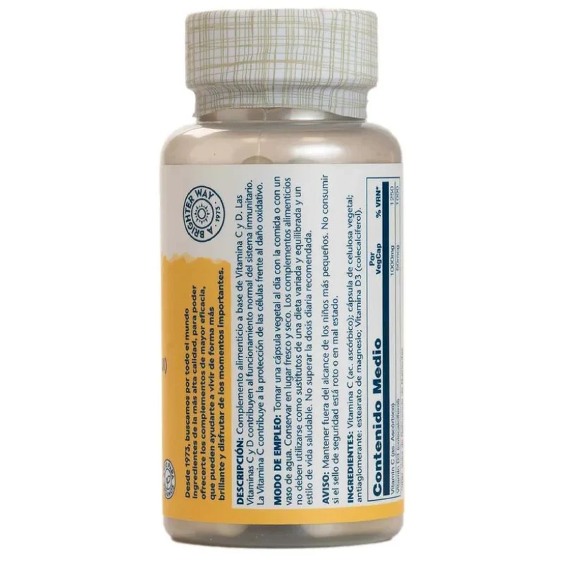 Vitamin C + D 60 Capsulas | Solaray