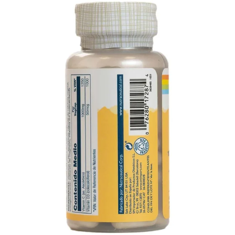 Vitamin C + D 60 Capsulas | Solaray
