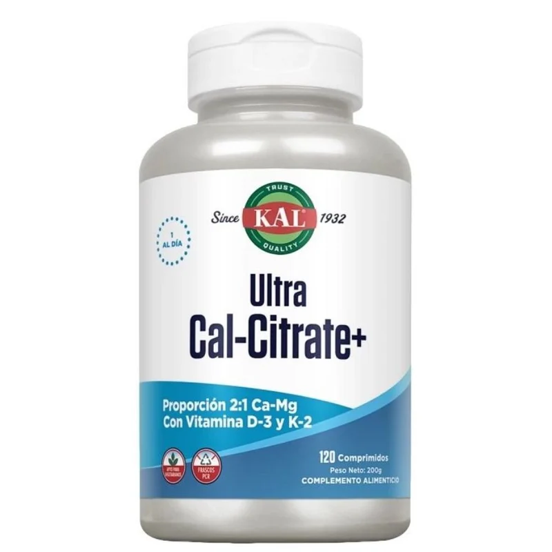 Ultra Cal Citrate+ K2 120 Comprimidos | KAL