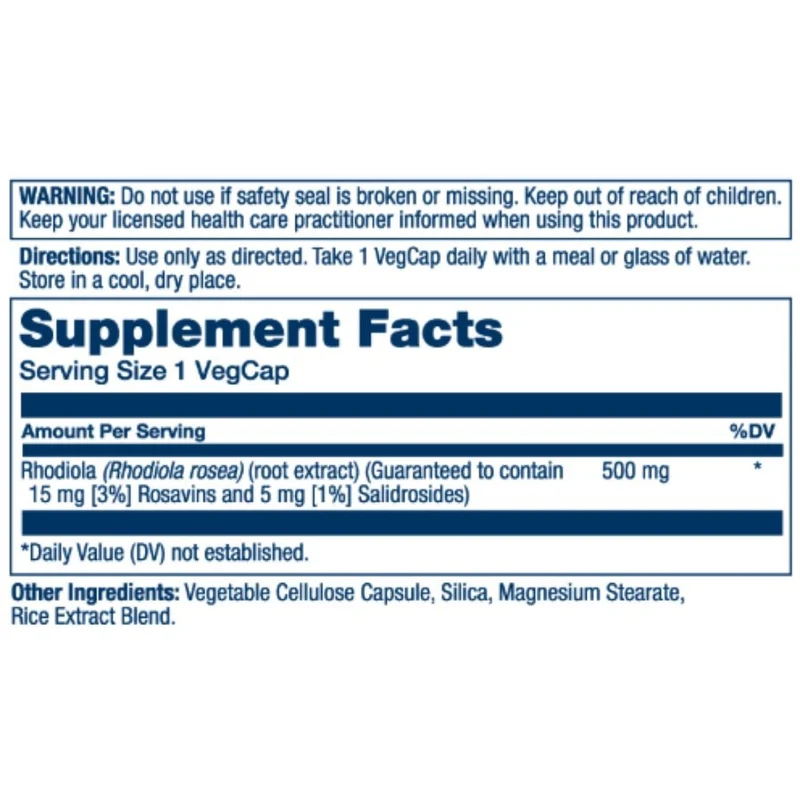 Super Rhodiola 60 Capsulas | Solaray