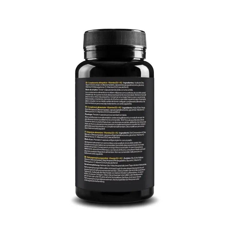 Zenement Vitamina D3 + K2, 2000 Ui Y 150 µg Mk-7, 200 cápsulas blandas