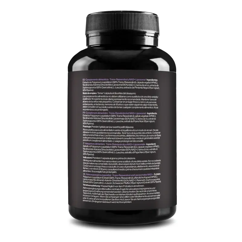 Zenement Trans-Resveratrol Y Nad+ Liposomal, 90 cápsulas veganas