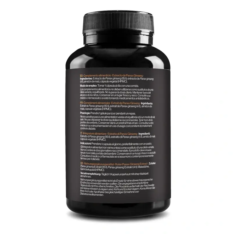 Zenement Extracto De Panax Ginseng Rojo Coreano, 120 cápsulas veganas