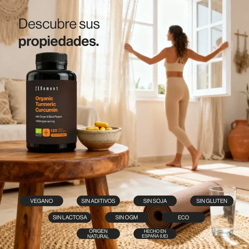 Zenement Cúrcuma Ecológica, 120 cápsulas veganas