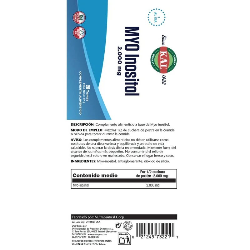 MYO Inositol 550 Mg 57 gr | KAL
