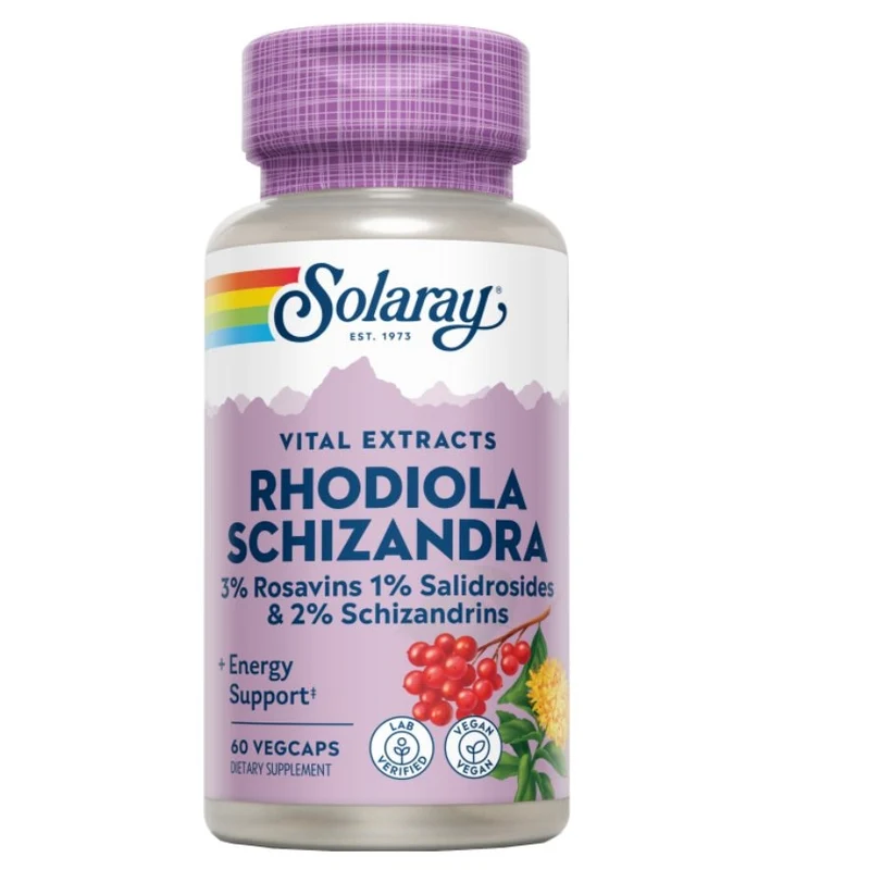 Schizandra & Rhodiola 500 mg 60 Capsulas | Solaray