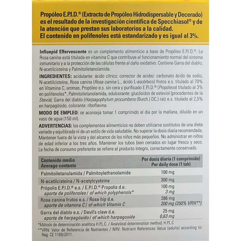 Propoli Epid Influepid Effervescente 20 Comprimidos | Specchiasol