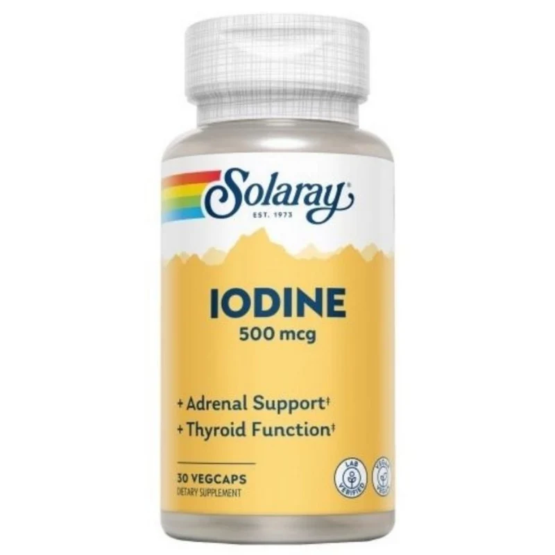 Iodine 500 Mcg 30 Vegcaps | Solaray