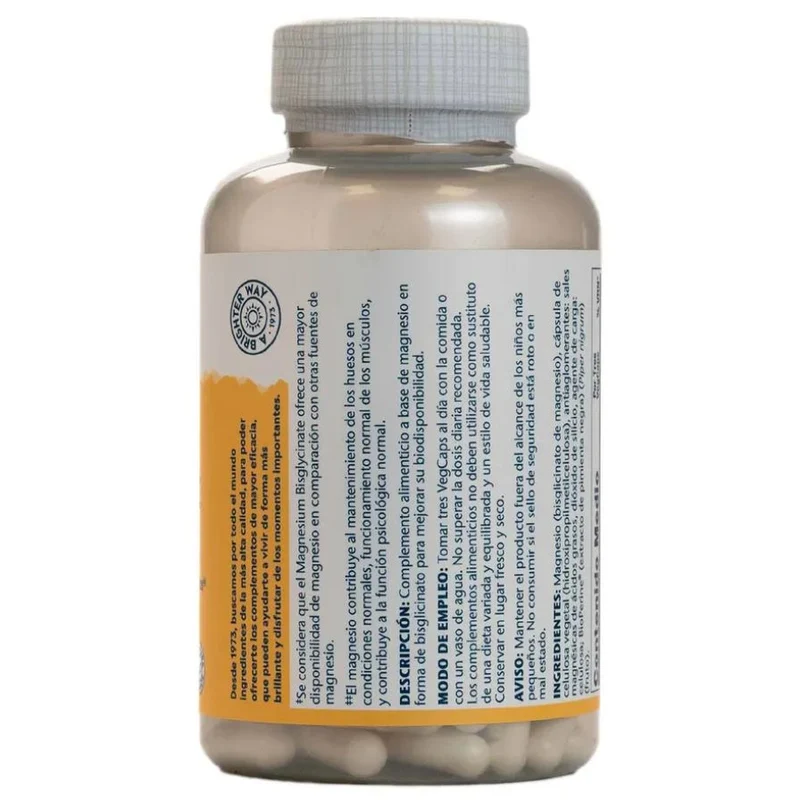 Magnesium Bisglycinate 120 Cápsulas | Solaray