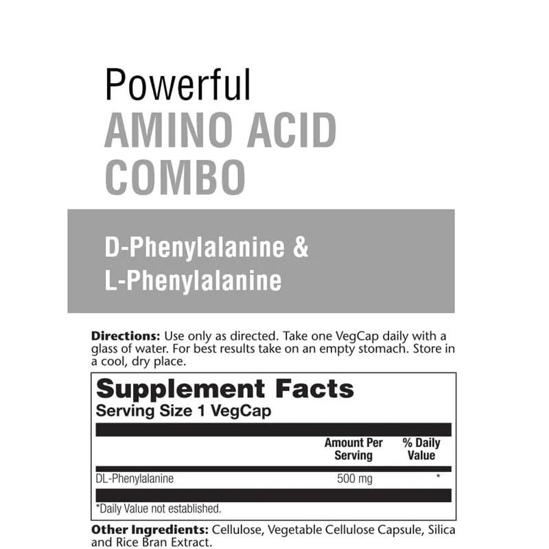 L-Phenylalanine 500 mg 60 Capsulas | Solaray