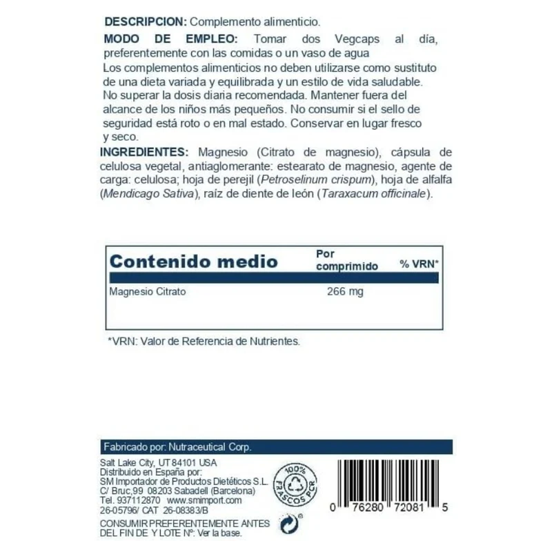 Magnesium 90 Capsulas | Solaray