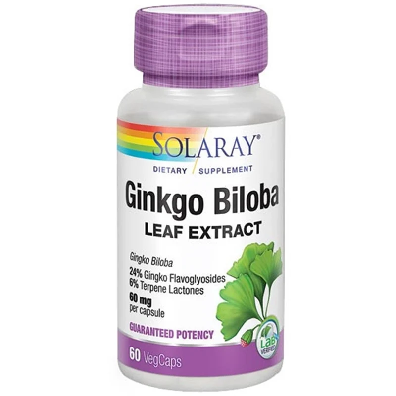 Ginkgo Biloba 60 Mg 60 Capsulas | Solaray
