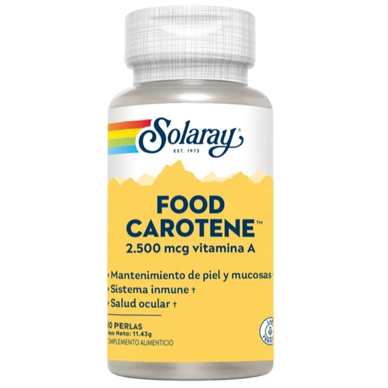 Food Carotene 30 Perlas | Solaray