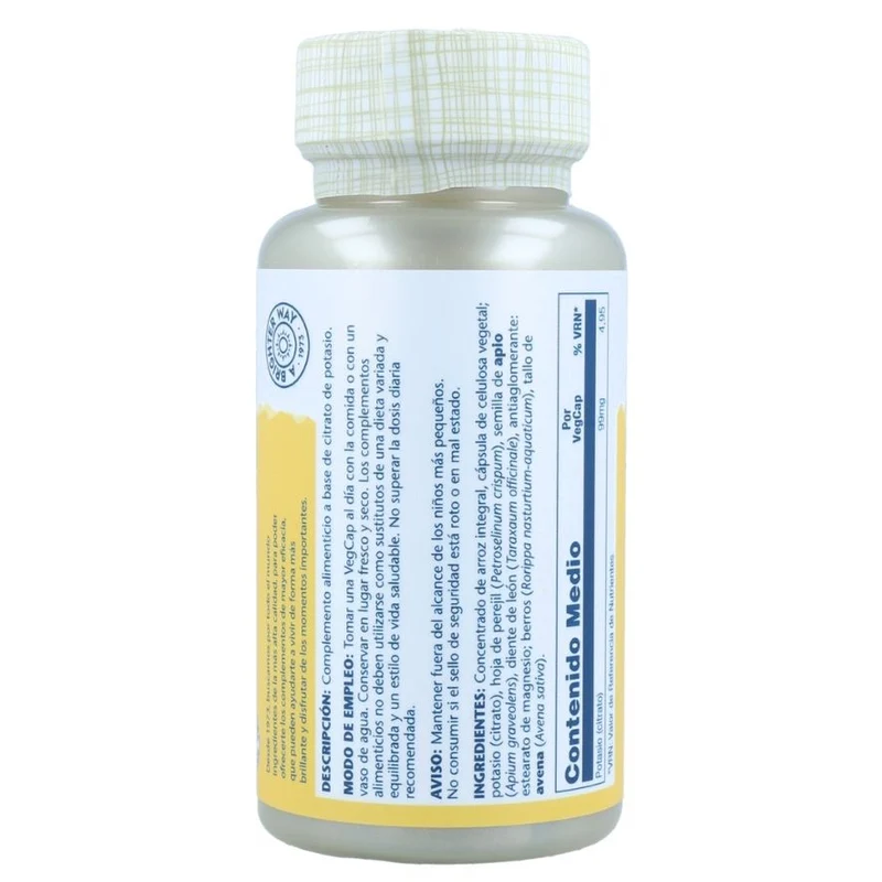 Citrate Potassium 99 mg 60 Capsulas | Solaray
