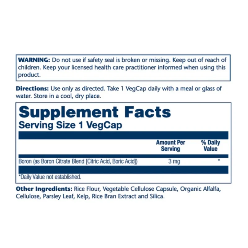 Citrate Boron 500 mg 60 Capsulas | Solaray