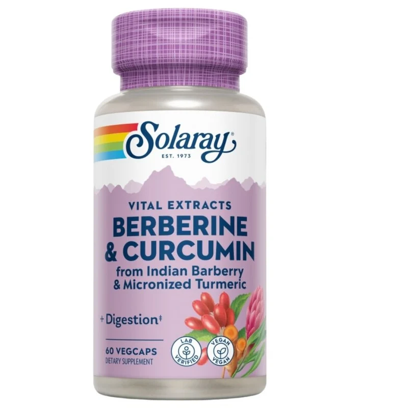 Berberine & Curcumin 600 mg 60 Capsulas | Solaray