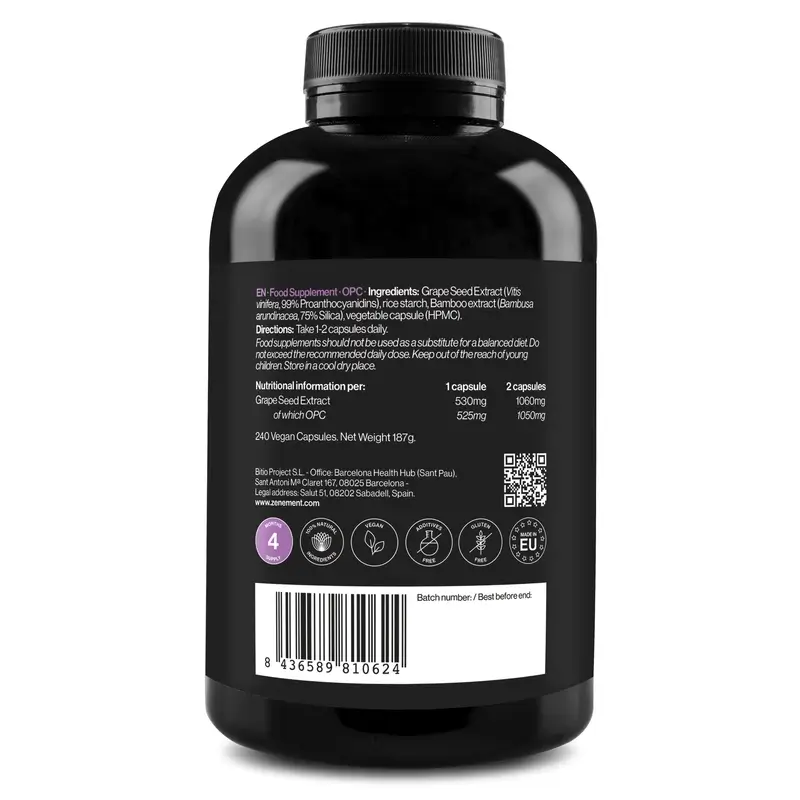 Zenement Opc, 240 cápsulas veganas