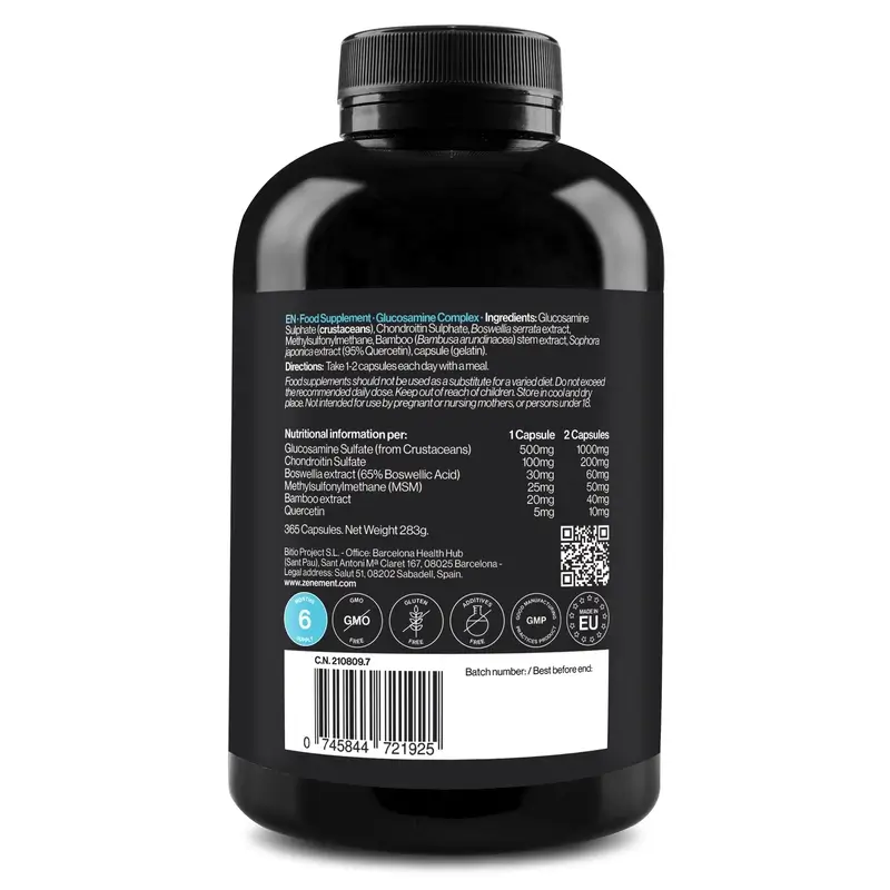Zenement Glucosamina Complex, 365 cápsulas