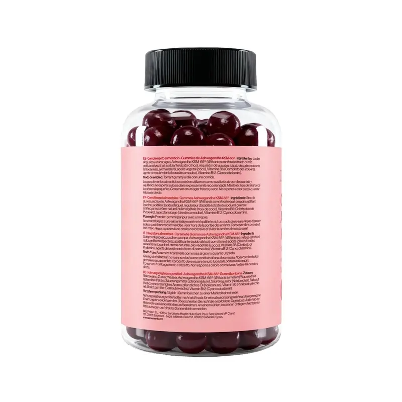 Zenement Gummies De Ashwagandha Ksm-66, 120 gominolas veganas