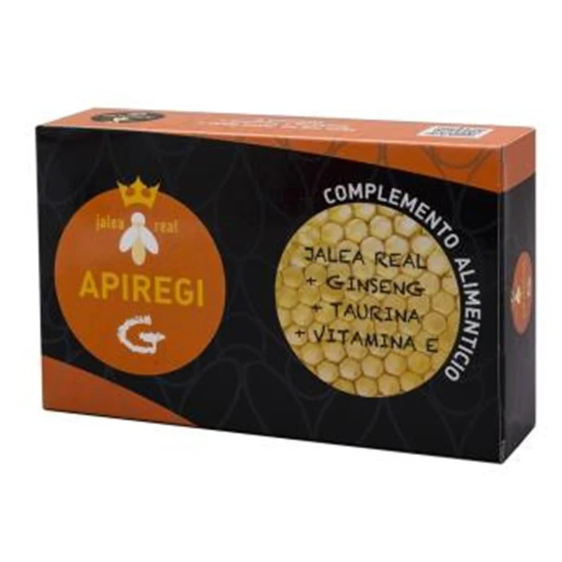 Jalea Real Ginseng Taurina Vitamina E 20 Ampollas | Apiregi