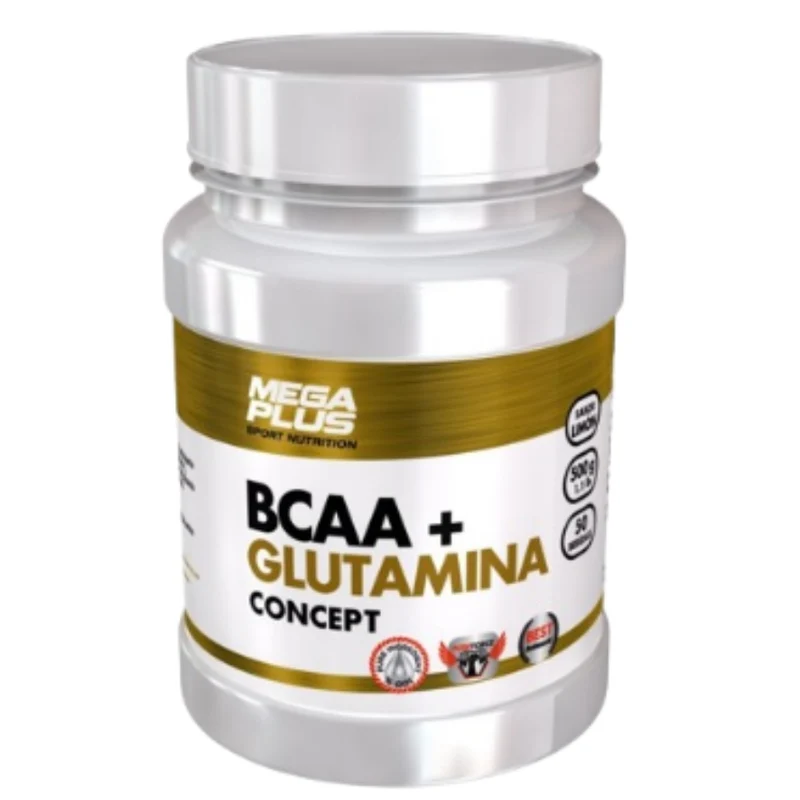 BCAA + Glutamina Concept 500 gr | Mega Plus