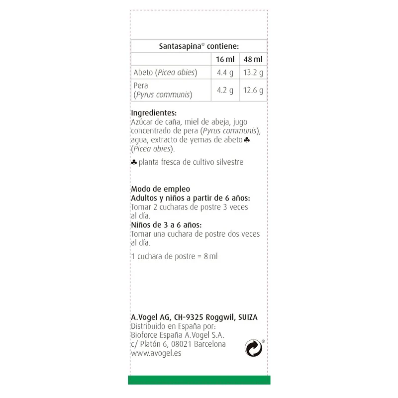 Santasapina Jarabe 200 ml | A Vogel