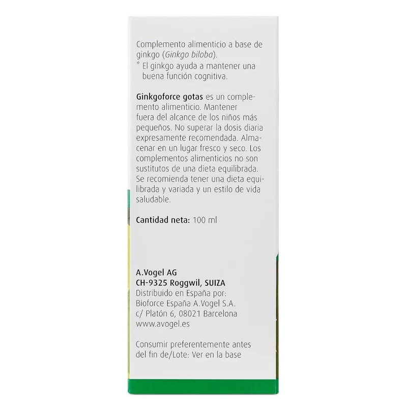 Ginkgoforce Gotas 100 ml | A Vogel