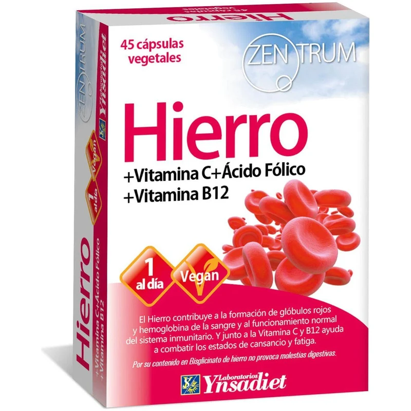 Hierro Zentrum 45 cápsulas | Ynsadiet