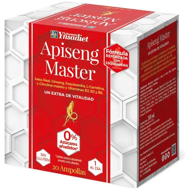 Apiseng Master 0% Azucar 20 ampollas | Ynsadiet