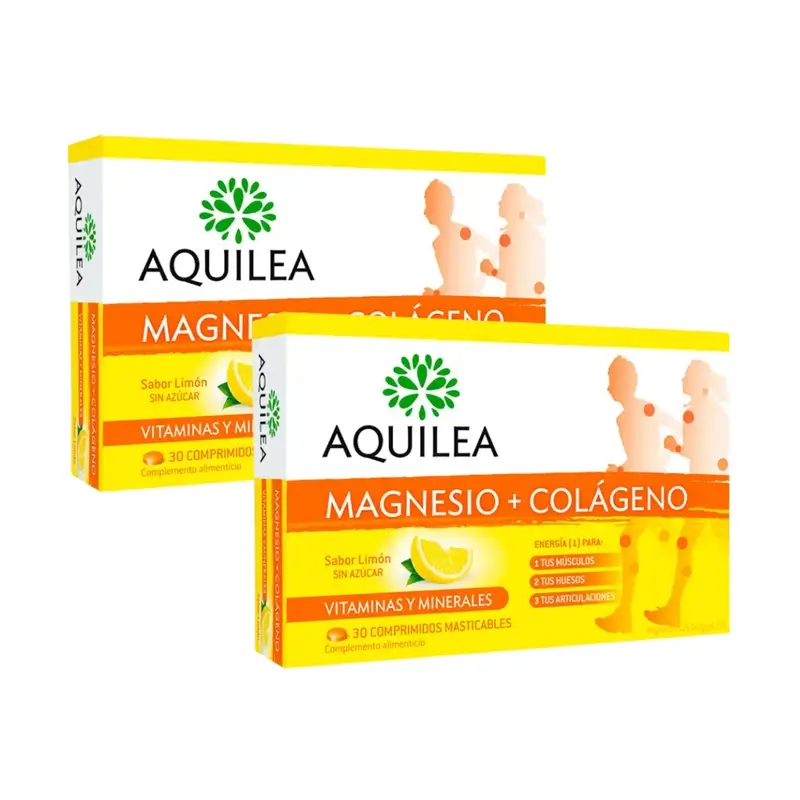 Aquilea Magnesio + Colágeno, 2X30 Comprimidos Masticables