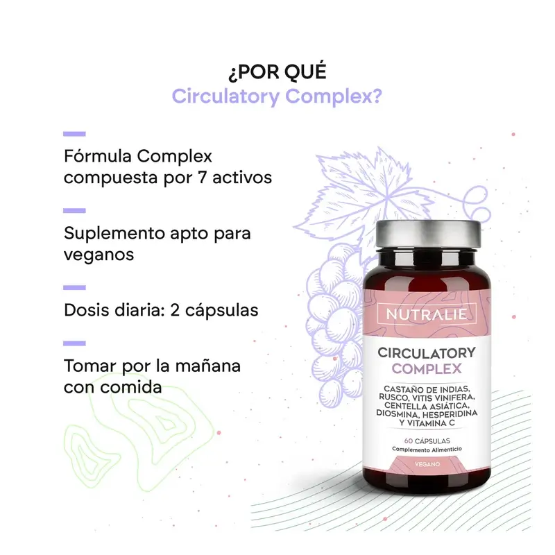 Nutralie Circulatory Complex With Diosmin + Hesperidin, 60 capsules