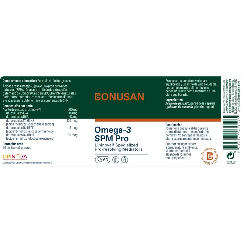 Bonusan Omega-3 Spm Pro, 60 perlas