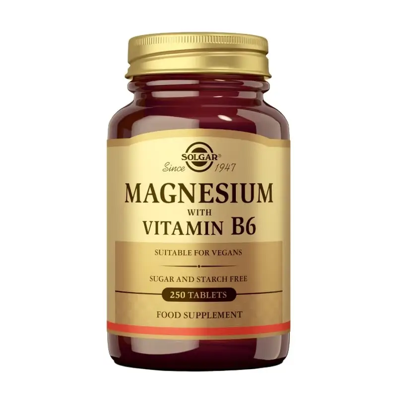 Solgar Magnesio con Vitamina B6, 250 Comprimidos